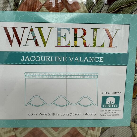 Waverly Imperial Dress Jacqueline Antique Valance 60" x 18" Multicolor Cotton - Picture 2 of 4